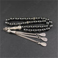 Natural Black Hematite 33 Tasbih Arabic Fashion Jewelry Prayer Beads Misbaha Eid Ramadan Gifts Islamic Rosary Bead Subha Muslim