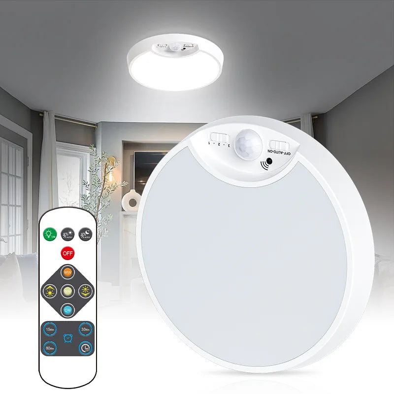 LED Ceiling Lights Super Bright Sensor LED Light Motion Sensor Light with Remote Control for Closet Pantry Laundry Garage