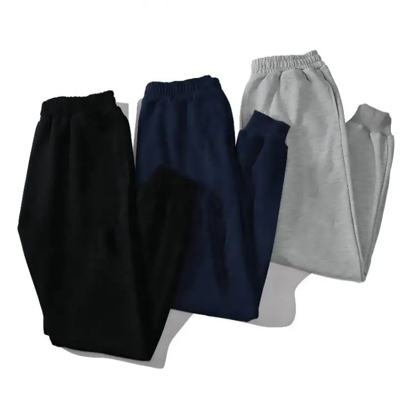 Men's Casual Gym Joggers Pants Plus Size Anti-Wrinkle Workout Clothing with Flat Front Style