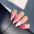 Wholesale Small Size Private Label Lines Design Short Press on Nail Artificial Fingernails for Women
