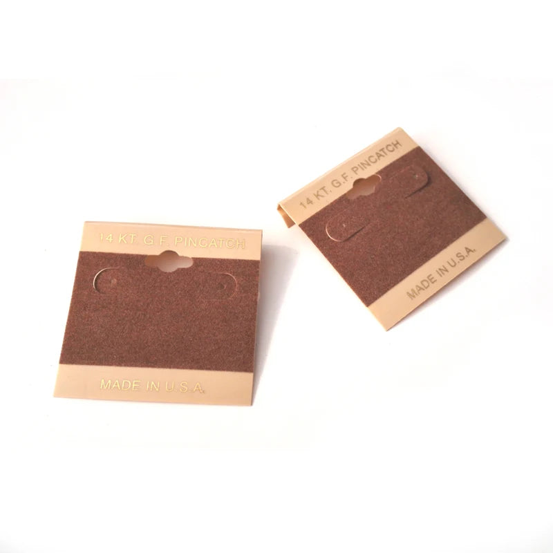 Custom Logo Velvet Jewelry Packaging Display Card Plastic Earring Cards