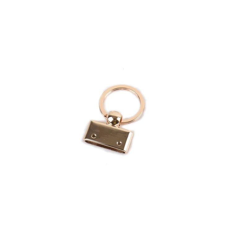 25mm Metal Gold Leather Key Fob Hardware Hold Keychain