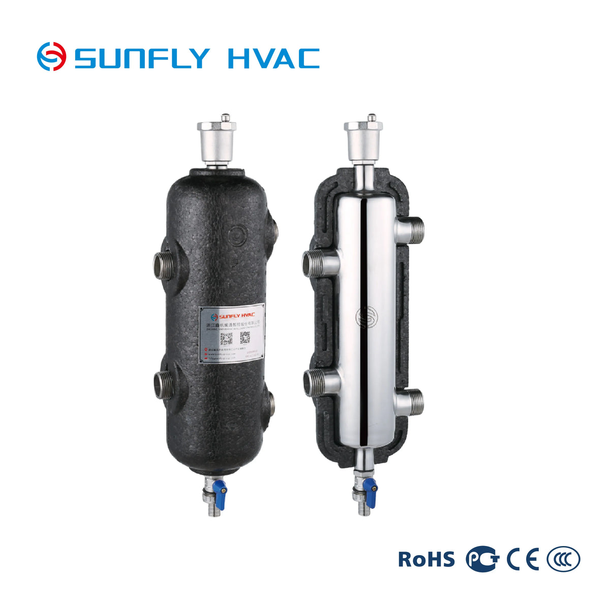 Low Price Hvac Systems Separator Hydraulic for Pump Groups Water Tank for Floor Heating Pump Mixed Water Heater Control Center