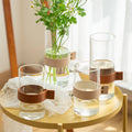 Wholesale Europe Style Clear Cylindrical Glass Vase for Home Decoration