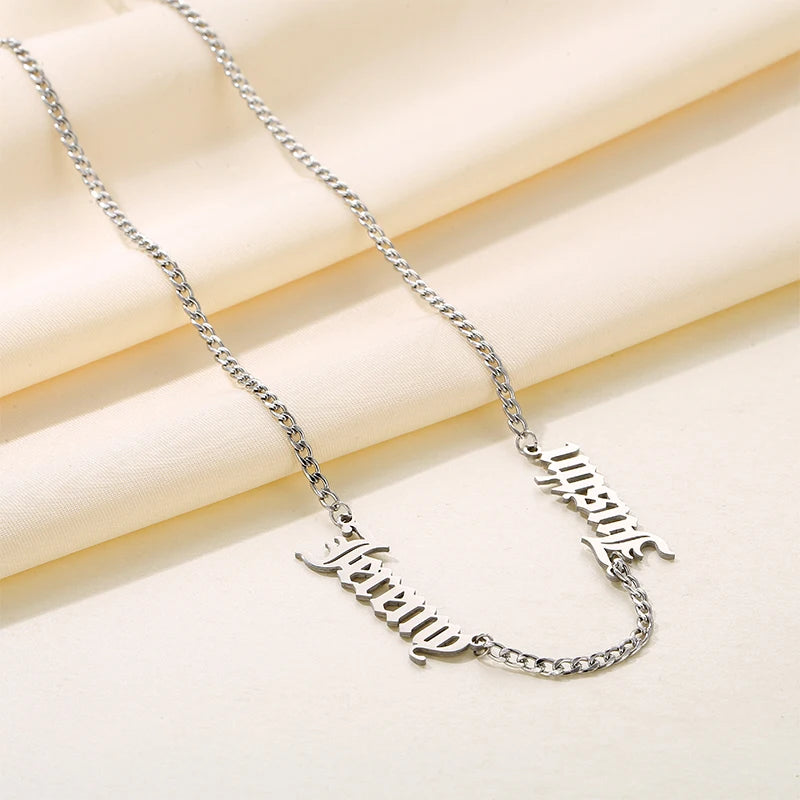 New Style Simple Stainless Steel Twelve Constellations English Letter Necklace Versatile Jewelry for Women
