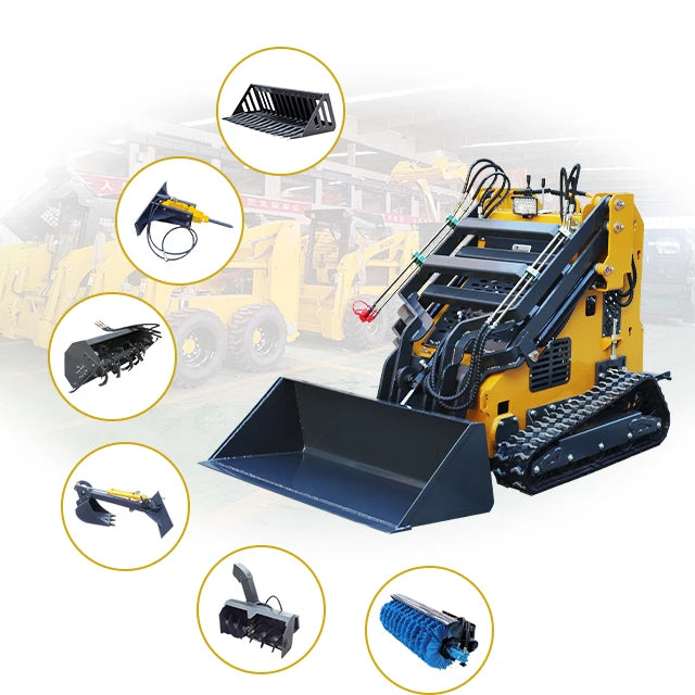 Euro 5 CE EPA Engine Manufacturer Crawler Mini Skid Steer Loader 380kg Mini Wheel Loader Lifting 430kg for Sale Skid Loaders