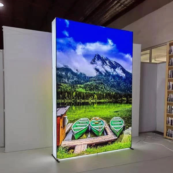 Fast Curtain Show La Net Exhibition Event Signature Wall Background Wall Folding Card Cloth Light Box Aluminum Alloy