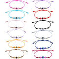 DS Crystal Hot Sale Evil Eye Bracelet Crystal Beaded Lucky Friendship Bracelets Rope Adjustable Braided Bracelet