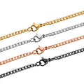 Women&Man Necklace 2/2.2/3/4/4.5mm*20cm-100cm Fashion Jewelry Stainless Steel O Twisted Link Chain Necklace