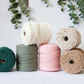 Recycled 5mm Twisted Coloured Chunky Macrame Yarn Rope Cotton Macrame String Rope