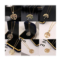 BOXUAN Copper Zirconium Pendant Tree of Life Pendant Cubic Zircon Necklace New Design 2024 for Women