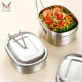 Wholesale Factory Oval 201 Stainless Steel Bento Multi Layer Adult Lunch Box with air Lock