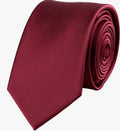Burgundy Tie Solid Color Necktie Business Office Man Ties Party Silk Neck Tie Mens 8cm Jacquard Gravatas