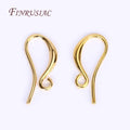 Elegant Curve French Hook Earwires 18K Gold Plated Brass for Jewellery Making & DIY Accessories