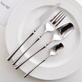 Western Wedding Durable Mirror Gold Wedding Utensils Set Stainless Steel Flatware Set Nordic Cutlery