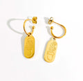 Milskye Beautiful Jewelry Set for Women 925 Silver 14k Gold Plated Cactus Hoops Earrings