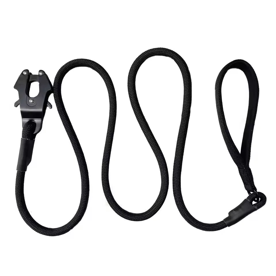 Wholesale Luxury Durable Nylon Rope Personalized Pet Dog Leash with Iron Buckle for Medium Large Dogs