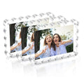 Magnetic Double-Sided 10+10mm Acrylic Frame with Clear Picture Scallop Edges Customizable Logo