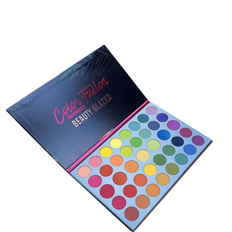 Beauty Glazed Eyeshadow 39 Color Highlighter Neon Eyeshadow Pigment Matte Shimmer Cosmetics Eyeshadow Palette MegaBDM