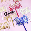 Colorful Acrylic Cake Topper Happy Birthday Cake Toppers Wedding Party Cupcake Toppers
