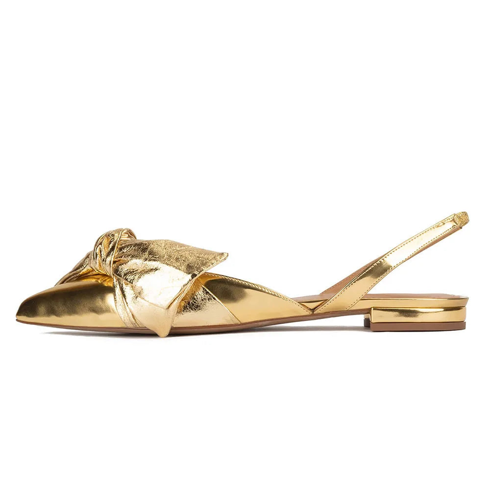 Gorgeous Slides Flat Shoes Back Strap Slingback Sandals for Women and Ladies Pointed Shoes