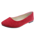 Women's New Suede Pointed Toe Flat Bottom Casual Shoes Solid Colour Trend Anti-slip Women's Shoes Low Help a Stirrup Shoes