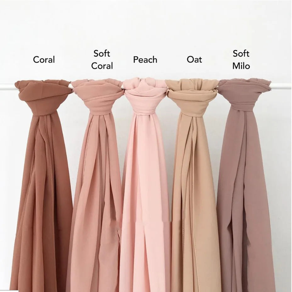 Factory 54 Colors Wholesale New Scarf Cheap Solid Chiffon Hijab Chiffon Headscarf Women Cashmere Scarf