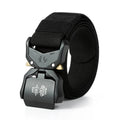 Classic Tactical Belt Stretch Nylon Webbing Blue Work Hiking Belt With Heavy Duty Metal Buckle Belt for Men MegaBDM
