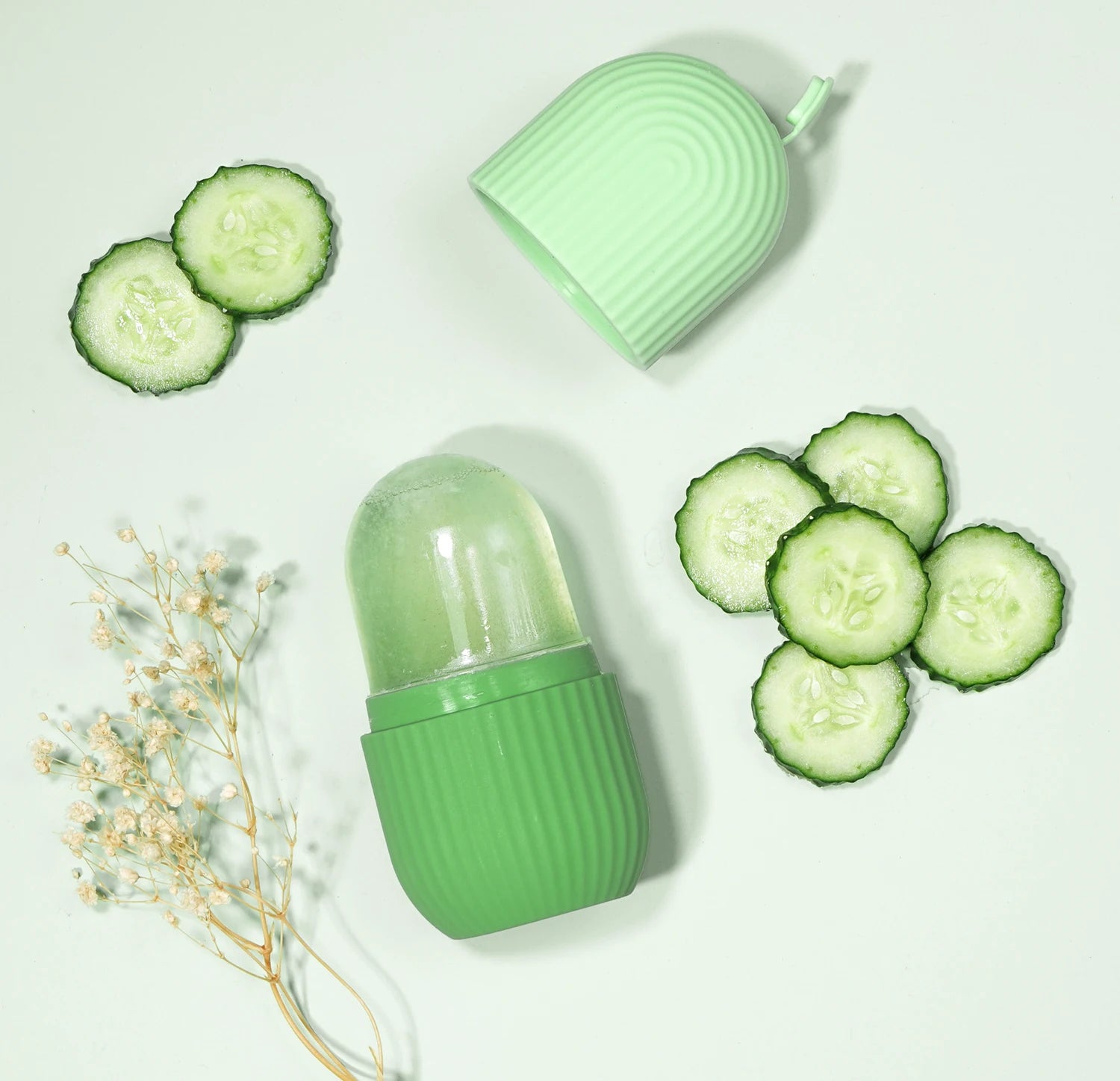 Silicone Face Ice Cube Roller Beauty Skin Care Ice Face Roller Massagerice Cube Roller for Face