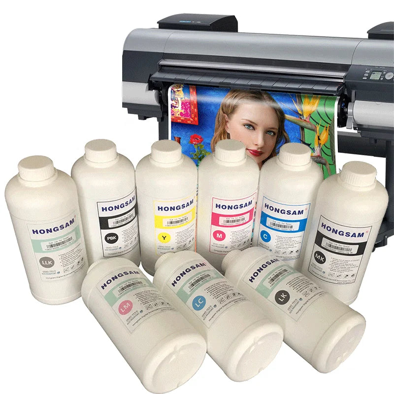 Hongsam Vivid Color CMYK Fluency Pigment Ink for Epson HP Canon Ricoh Konica Toshiba StarFire Kyocera MegaBDM