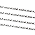 Stainless Steel 1.5mm square Pearl Chain Thin Ornaments DIY Necklace bracelet Beaded fashion Tagor Jewelry steel chain