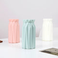Nordic Decoration Plastic Vase for Flowers Origami Plastic Vase Ceramic-like Flower Arrangement Container
