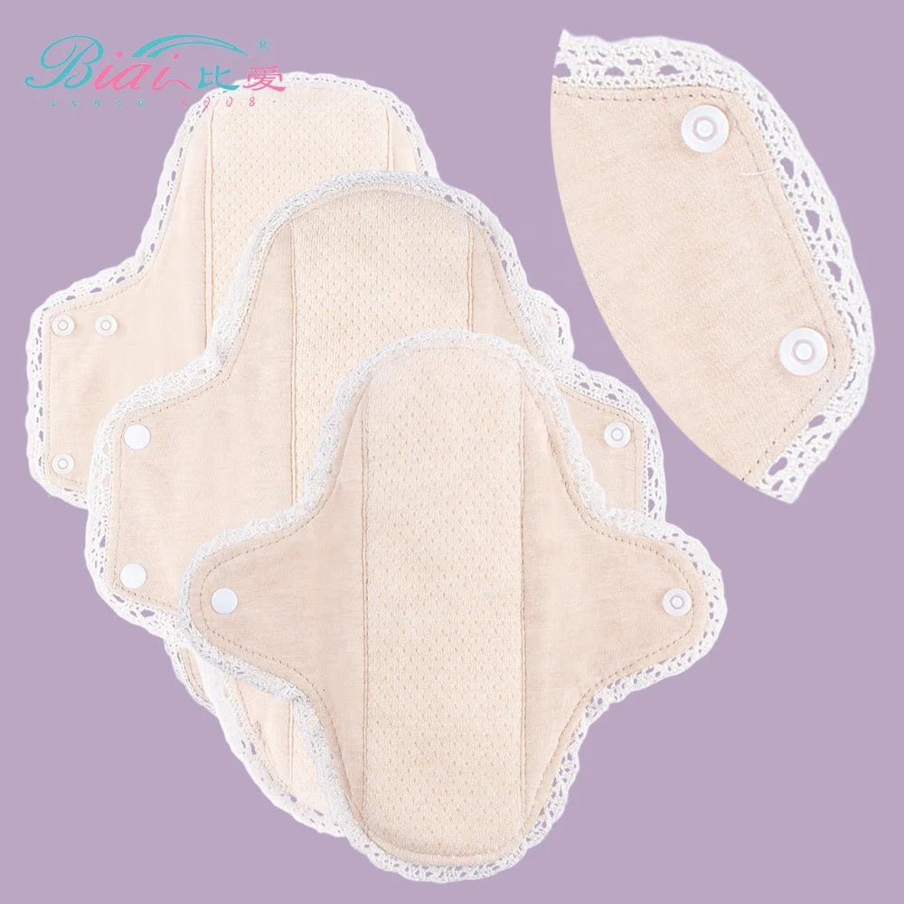 New Girl Lace Sanitary Pad Cotton Panty Liner Winged Towel Pad Washable Reusable Super Absorbe Women Incontinence Menstrual Pads