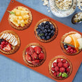 Silicone Muffin Top Pans Egg Molds for Baking Round Silicone Mold for Muffins Eggs Tarts Corn Bread 6 Cavities Whoopie Pie Pan