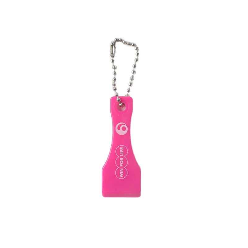 Customized Lottery Scratcher Keychain UV and Offset Printed Plastic Coin Holder With Bead Chain Iron Metal