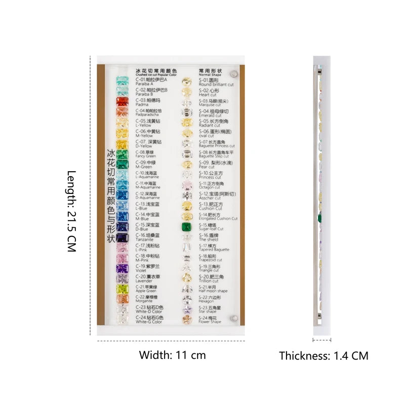 High Carbon Diamond Color Chart Available for Sale