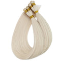 Double Drawn Brazilian Handmade Hair Bundles Virgin Remy Human Hair Platinum Blonde Handtied Weft Hair Extensions