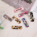 New Arrivals Korean Resin Plastic Hair Pins Hair Accessories Leopard Print Hair Clips Hairgrips for Girls Accessories