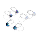 Zircon Hoop Earring 925 Sterling Silver Jewelry Fashion Thread Hanging Long Earrings love Heart for Women Gift Jewelry