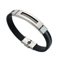 Couple Bracelet New Plate Tarnish Free Silicone for Friend Lovers Men's Wrap Bracelets Wholesale Adjustable Stainless Steel 19 G