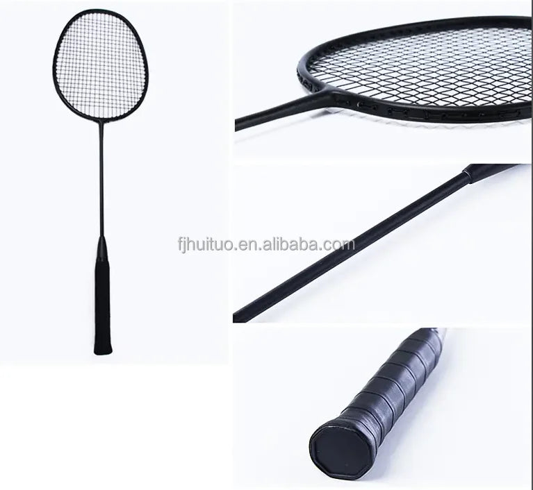 TURBOPRO Factory-Made Defensive Type Badminton Racket Carbon Fiber Shaft PU Soft Grip for Amateur to Senior Indoor & Outdoor Use