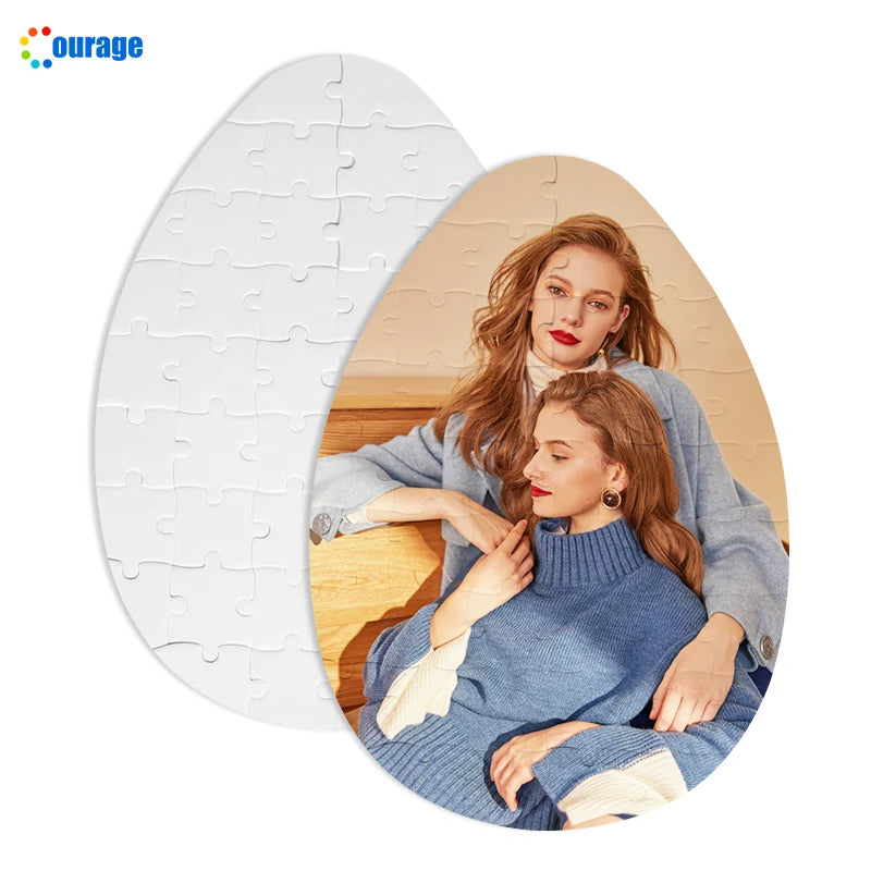 Easter Gift Large Egg Shape Jigsaw Puzzle Sublimation Blank Printable Paper Puzzle for Sublimation