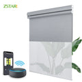ZSTARR Smart Motorised Double Layer Blackout and Light Filtering 2-in1 Day and Night Window Roller Blind for Hotel Office