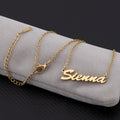 Custom DIY Letter Name 316 Stainless Steel Jewelry 18K Gold Plated Letter Pendant Necklace No Fade High Polish Any Language Font