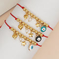 Go2boho Red Friendship Bracelet Women Charm Evil Eyes Star Love Heart Beach Girl Gift Fashion Jewelry Gold Plated Bead Bracelet