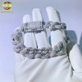 Custom Gold Plated Iced Out Silver Infinity 15MM Diamond Cuban Link Chain Moissanite Cuban Link Bracelet
