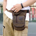 Men's Canvas Drop Leg Bag Motorcycle Multi-purpose Tactical Messenger Camouflage Shoulder Bags Belt Hip Bum Waist Fanny Pack
