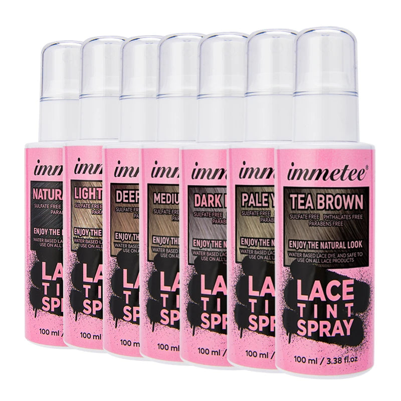 IMMETEE Lace Tint Spray 7 Color Hairline and Scalp Skin Tone Instant Staining Tint  Lace Tint Spray for Wigs