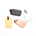 Customized Blank Laser Engrave Mirror Polish Charm Stainless Steel 18k Gold Plated Rectangle Style Dog Pendant