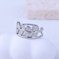 Beimai OEM Hollow Leaf Gold-plated Titanium Steel Ring